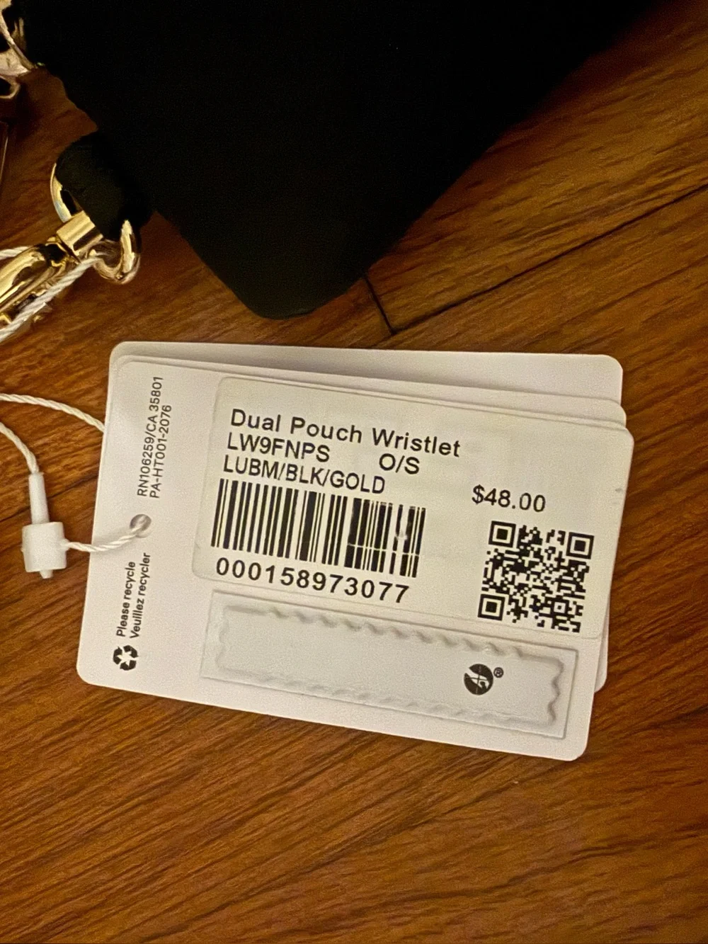 NWT LULULEMON DUAL POUCH WRISTLET